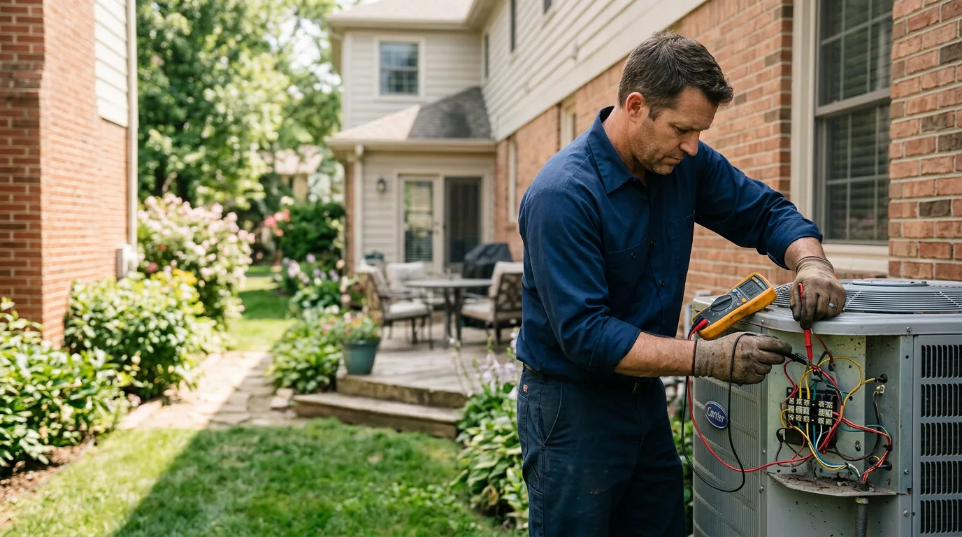 HVAC technician working near Triadelphia, WV